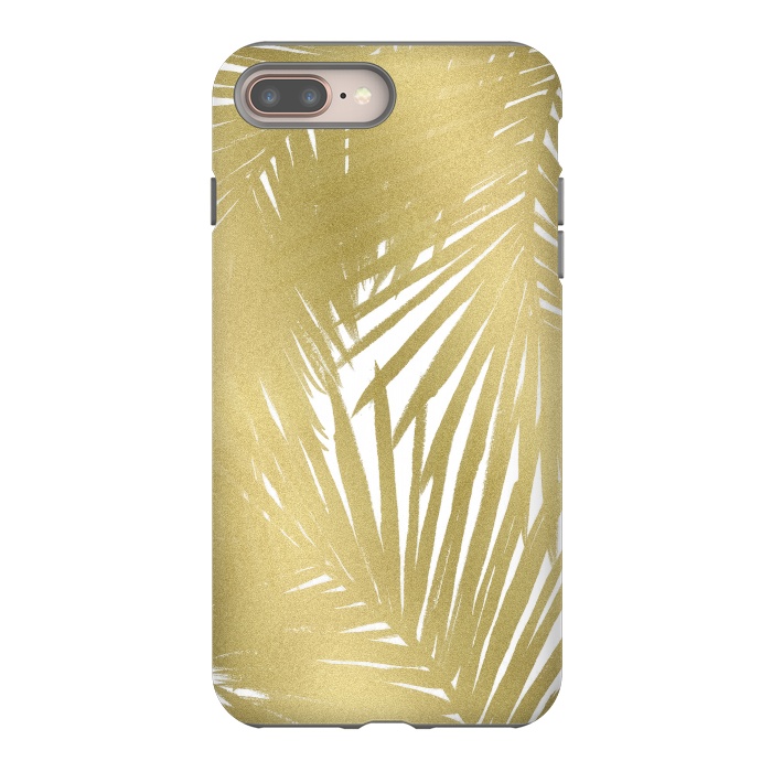 iPhone 8 plus StrongFit Gold Palms by Caitlin Workman