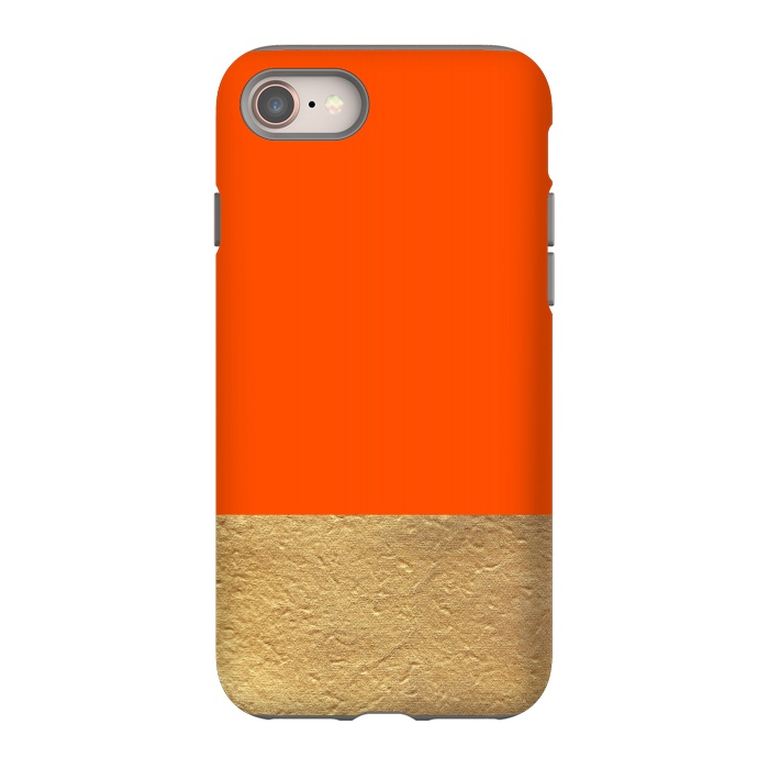 iPhone 8 StrongFit Color Block Red and Gold by Caitlin Workman