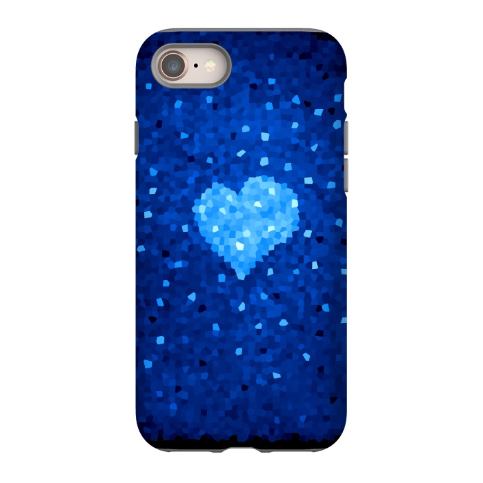 iPhone 8 StrongFit Winter Blue Crystal Heart by Boriana Giormova
