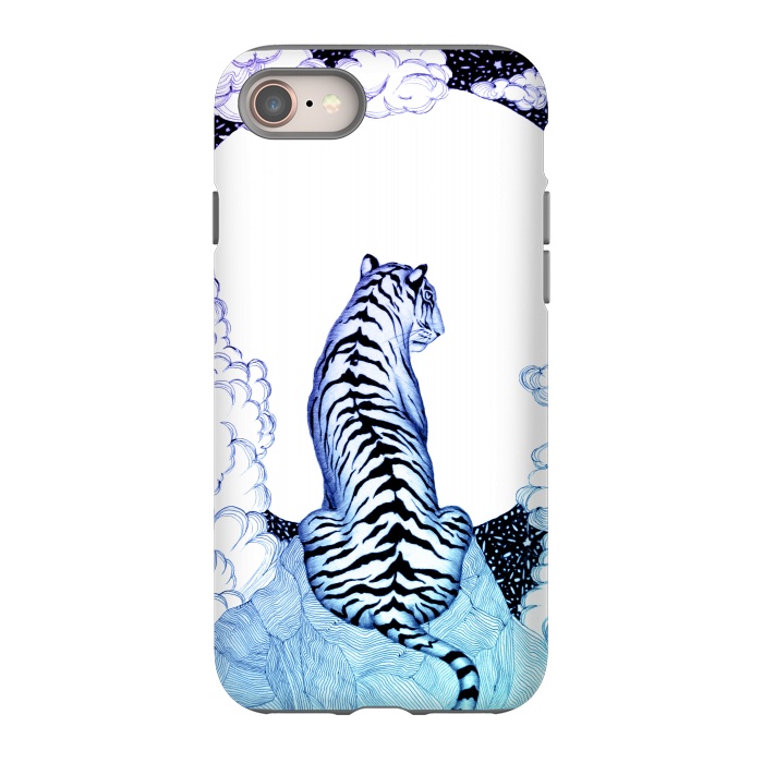 iPhone 8 StrongFit Ombre Tiger Moon by ECMazur 