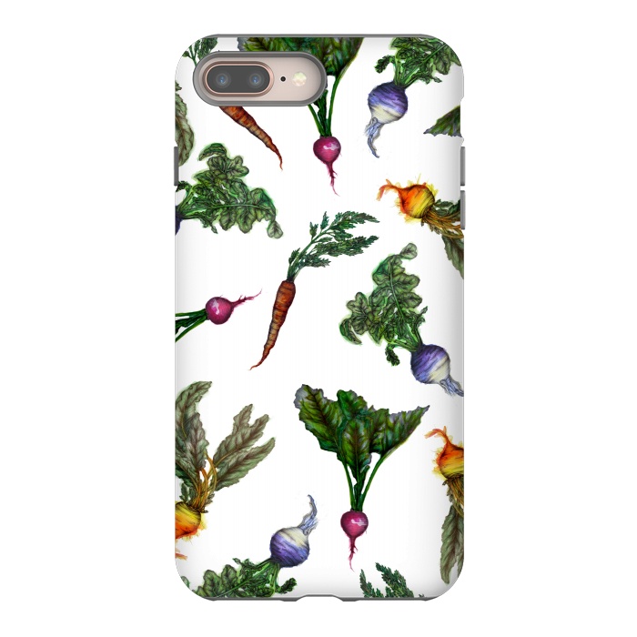 iPhone 8 plus StrongFit Watercolor Veggies by ECMazur 