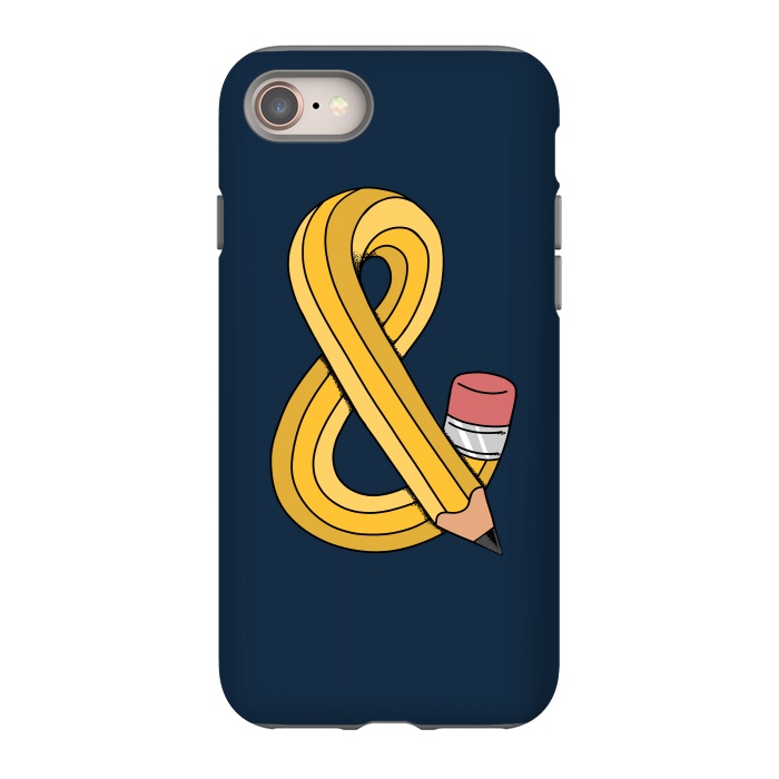iPhone 8 StrongFit ampersand pencil by Coffee Man