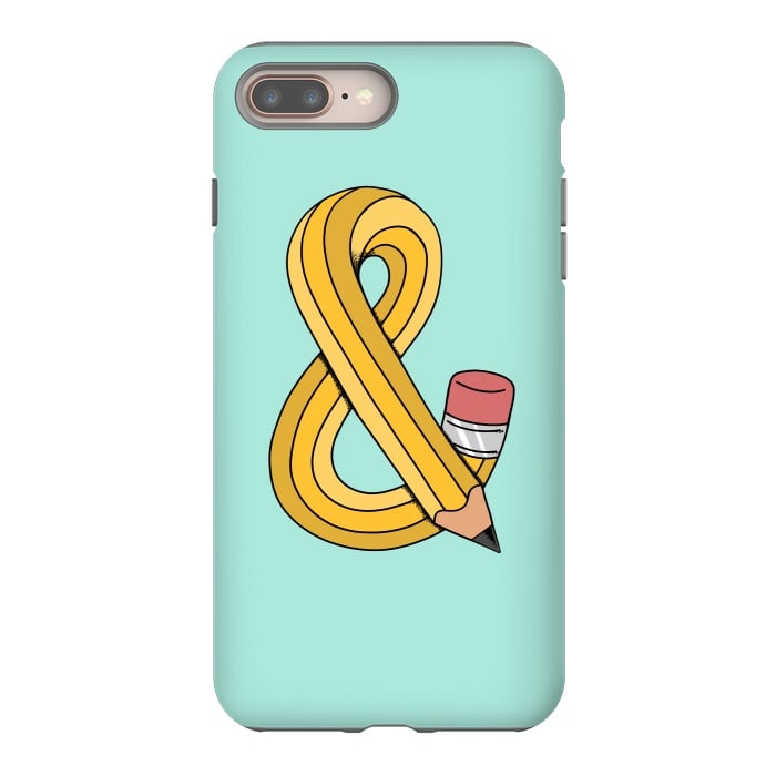 iPhone 8 plus StrongFit Ampersand Pencil Green by Coffee Man