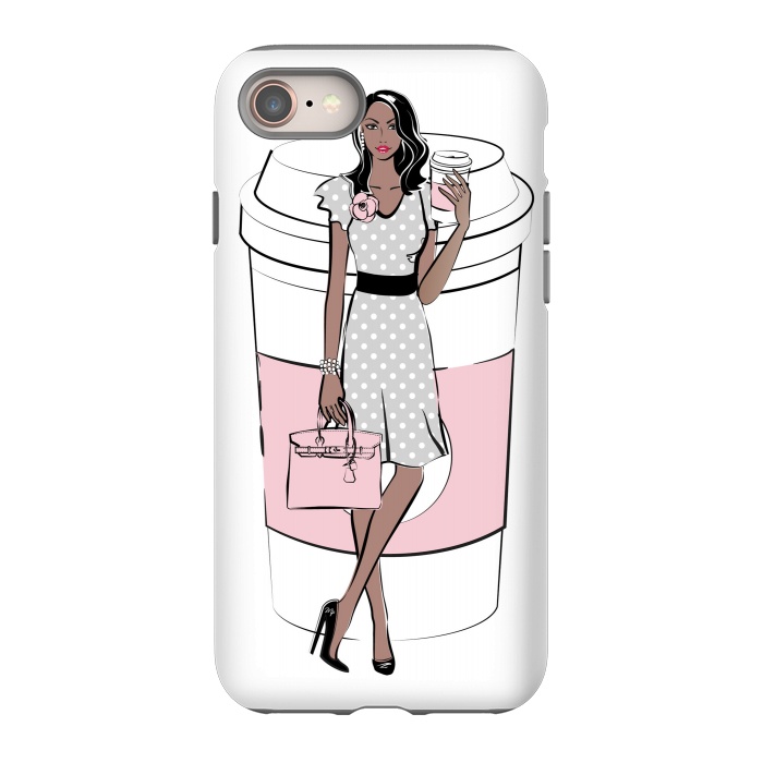 iPhone 8 StrongFit Coffee Boss Babe Woman by Martina
