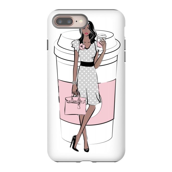 iPhone 8 plus StrongFit Coffee Boss Babe Woman by Martina