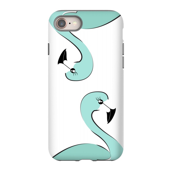 iPhone 8 StrongFit Mint Flamingo by Martina
