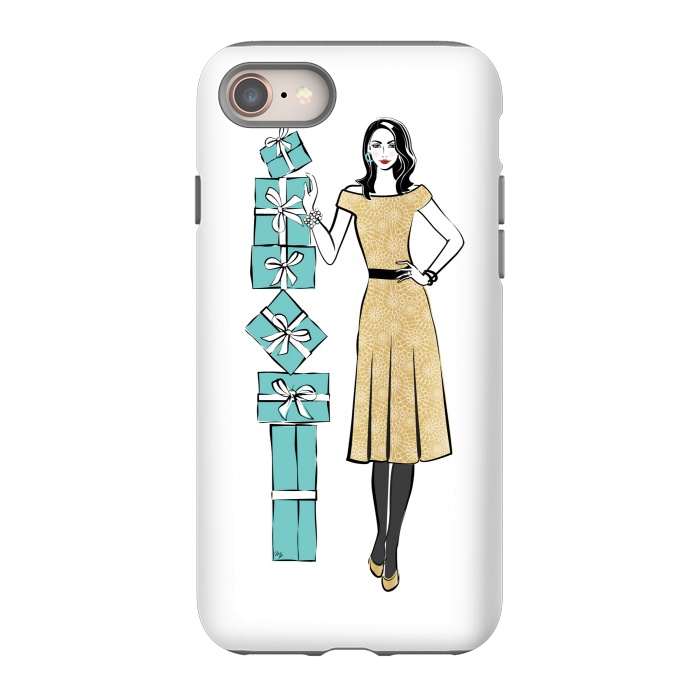 iPhone 8 StrongFit Attractive young Woman with gifts by Martina