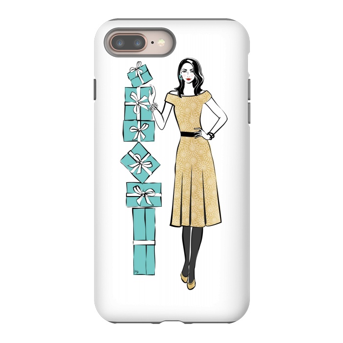 iPhone 8 plus StrongFit Attractive young Woman with gifts by Martina