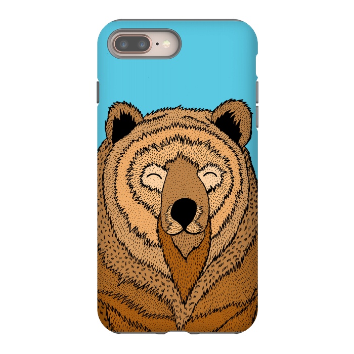 iPhone 8 plus StrongFit Happy Bear by Steve Wade (Swade)