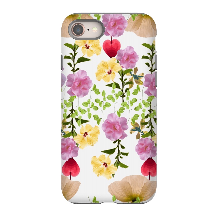 iPhone 8 StrongFit Colorful Flower Collage by Zala Farah