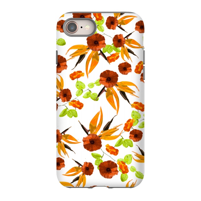 iPhone 8 StrongFit Orange Poppy Star by Zala Farah