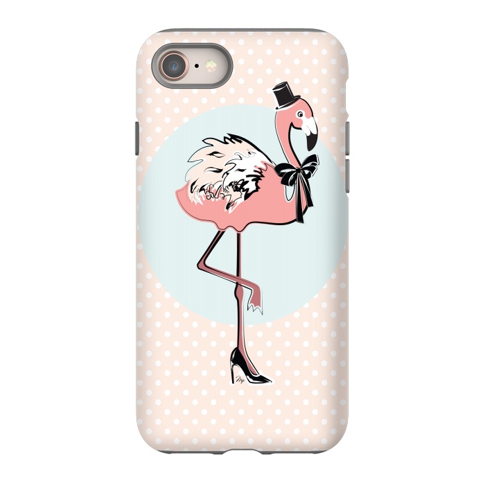 iPhone 8 StrongFit Stylish Flamingo by Martina