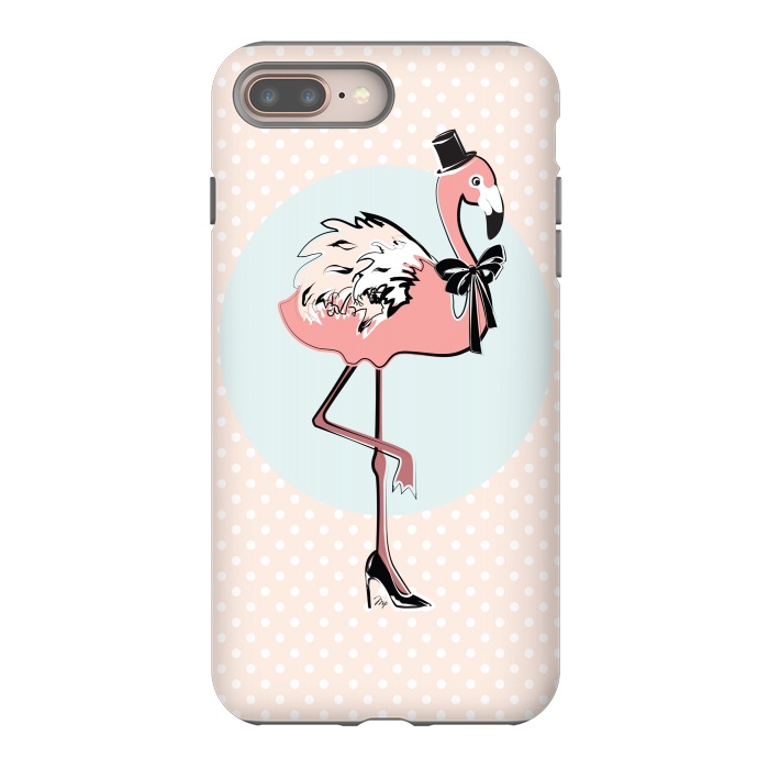 iPhone 8 plus StrongFit Stylish Flamingo by Martina