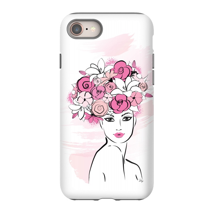iPhone 8 StrongFit Flower Crown Girl by Martina