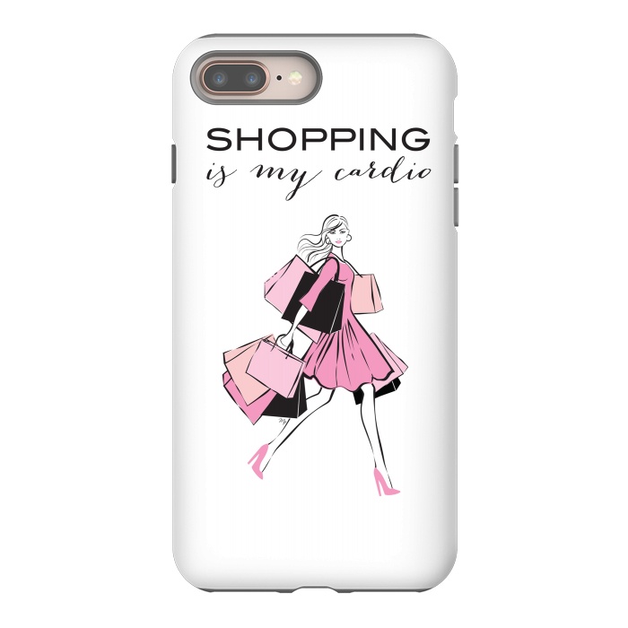 iPhone 8 plus StrongFit Shopping Girl by Martina