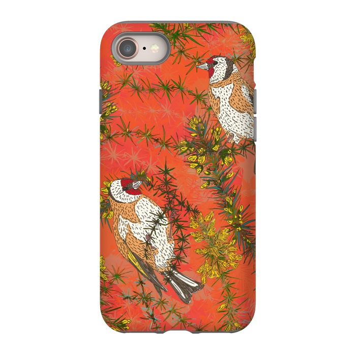 iPhone 8 StrongFit Goldfinches in Gorse by Lotti Brown