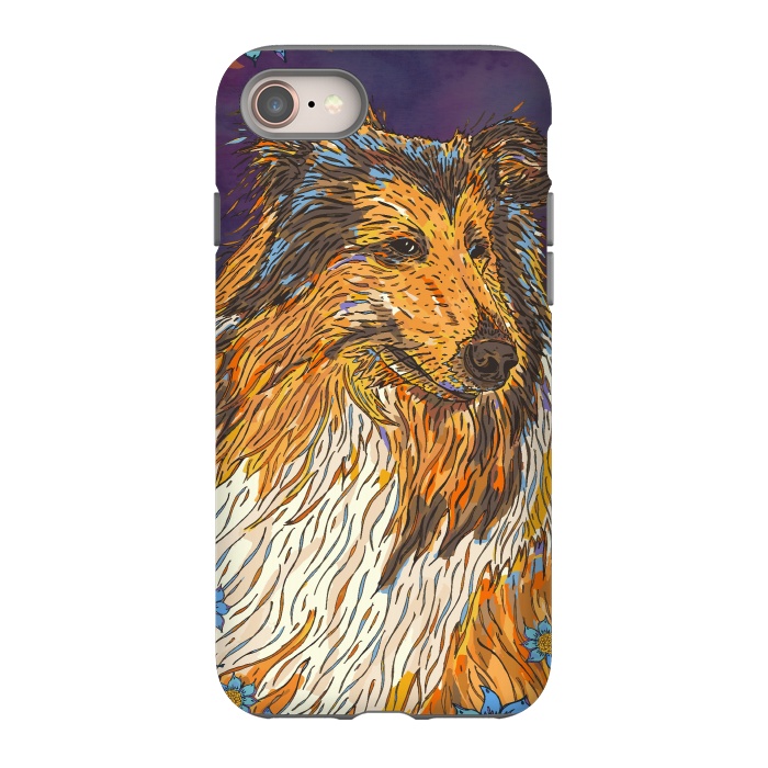 iPhone 8 StrongFit Rough Collie by Lotti Brown