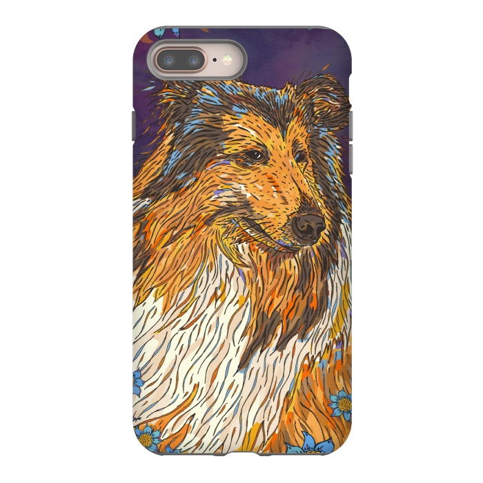 iPhone 8 plus StrongFit Rough Collie by Lotti Brown