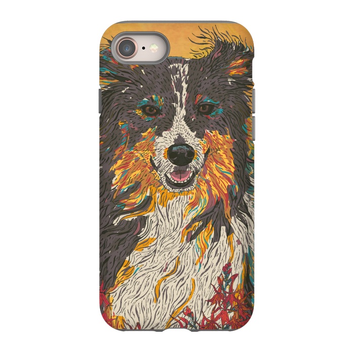 iPhone 8 StrongFit Border Collie by Lotti Brown