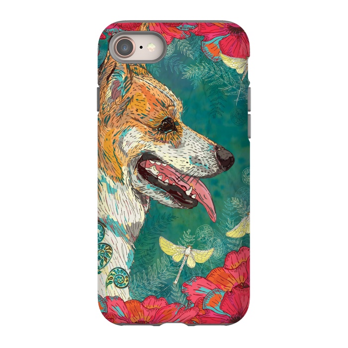 iPhone 8 StrongFit Corgi and Fairies by Lotti Brown