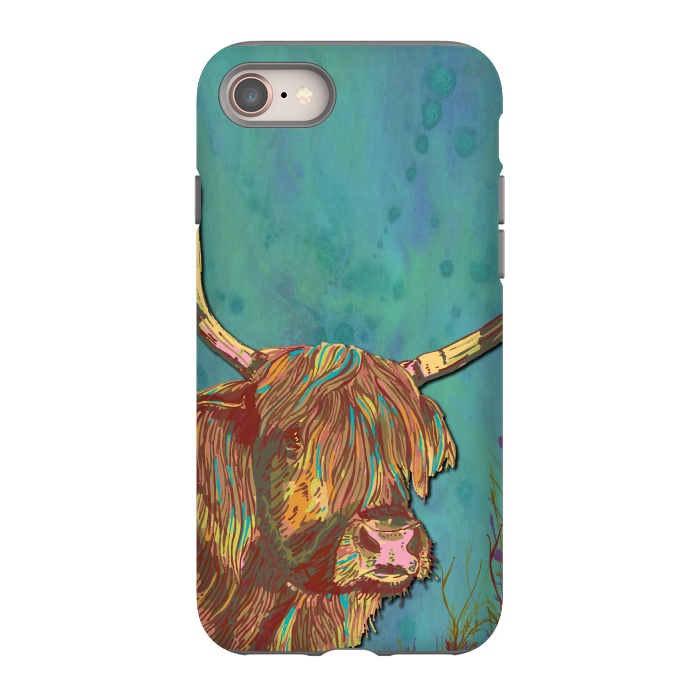 iPhone 8 StrongFit Highland Cow by Lotti Brown