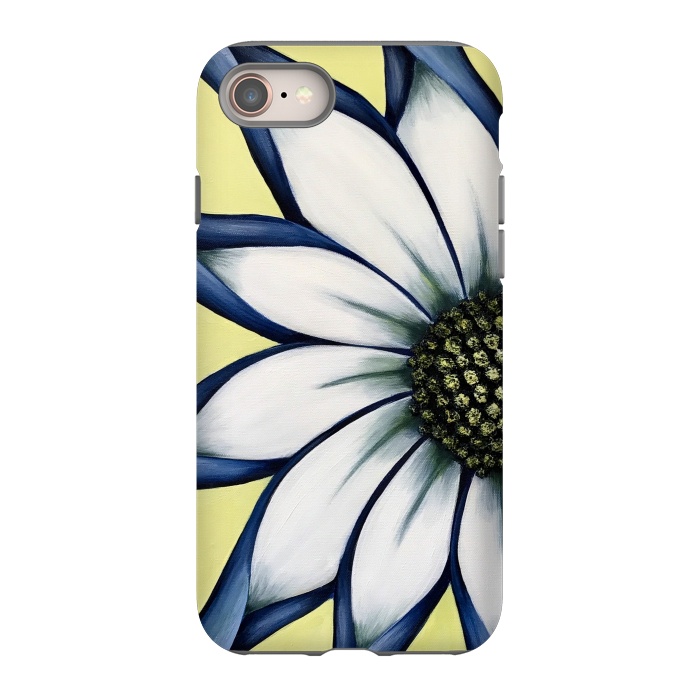 iPhone 8 StrongFit White African Daisy by Denise Cassidy Wood