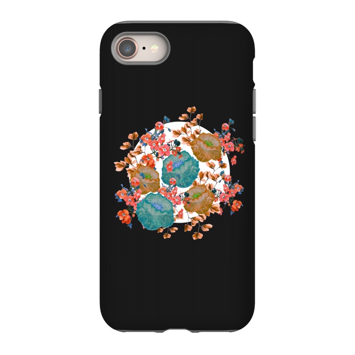 iPhone 8 StrongFit Floral Stamp by Zala Farah