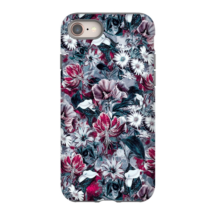 iPhone 8 StrongFit Floral Blue by Riza Peker