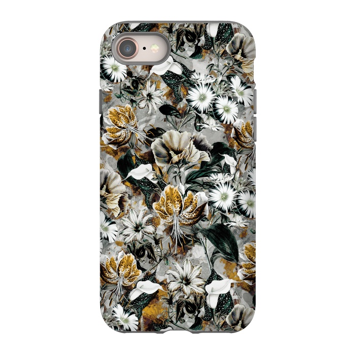 iPhone 8 StrongFit Floral Gold by Riza Peker