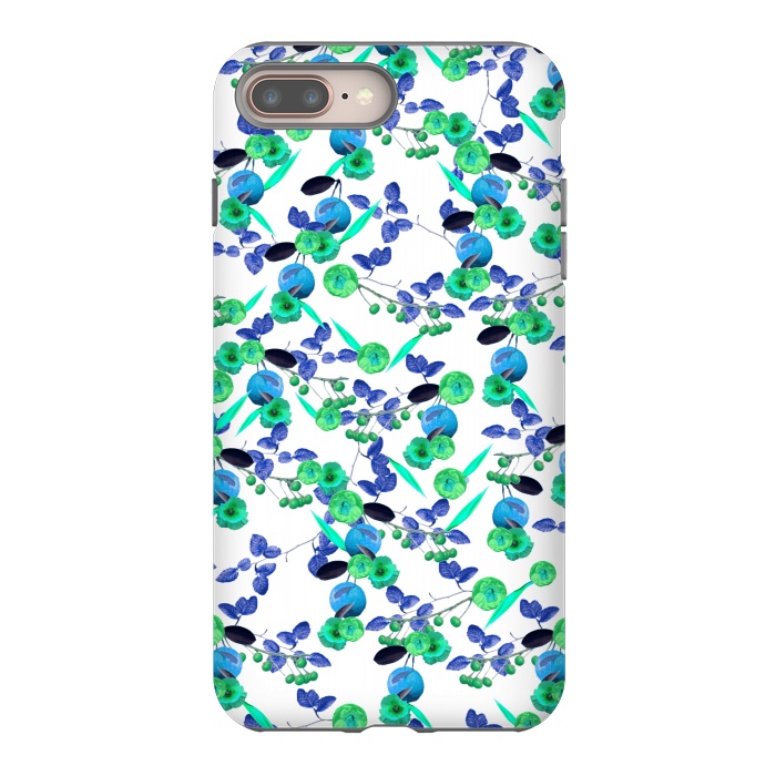 iPhone 8 plus StrongFit Fruity Floral (Green) by Zala Farah