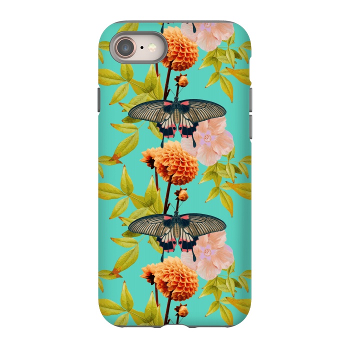 iPhone 8 StrongFit Tropical Butterfly Garden by Zala Farah