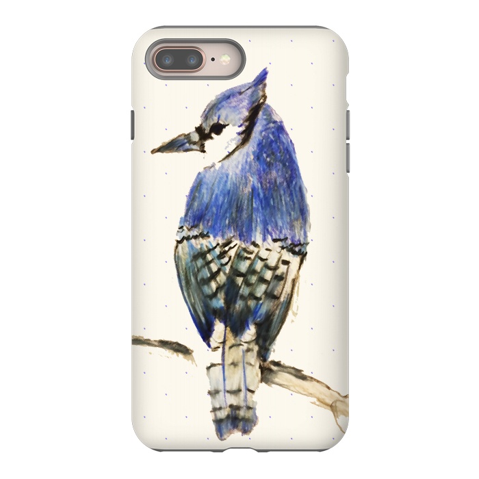 iPhone 8 plus StrongFit Bluebird of Happiness by Bettie * Blue