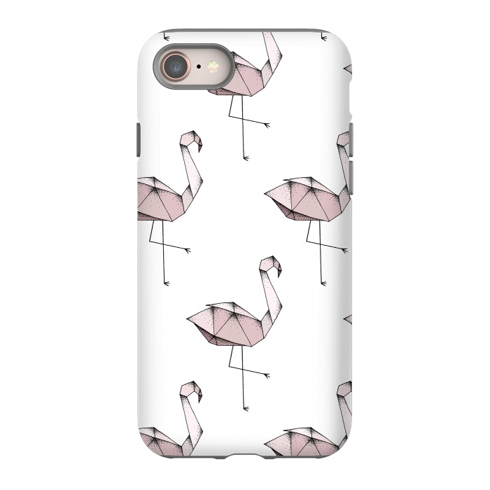 iPhone 8 StrongFit Flamingos by Barlena