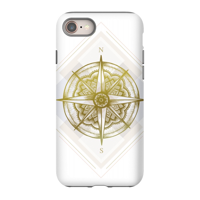 iPhone 8 StrongFit Golden Compass by Barlena