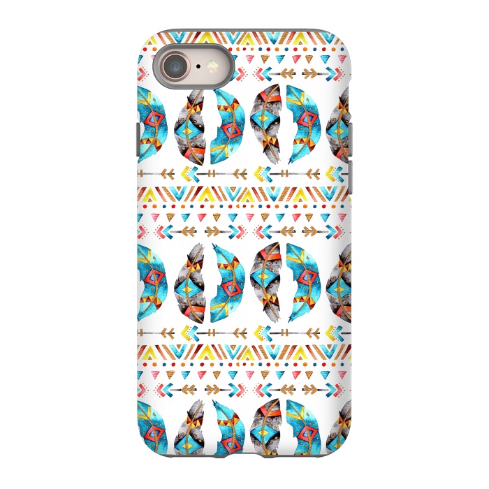 iPhone 8 StrongFit Feathers and Arrows by Pom Graphic Design