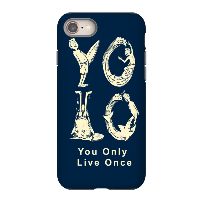 iPhone 8 StrongFit YOLO you only live once by Coffee Man