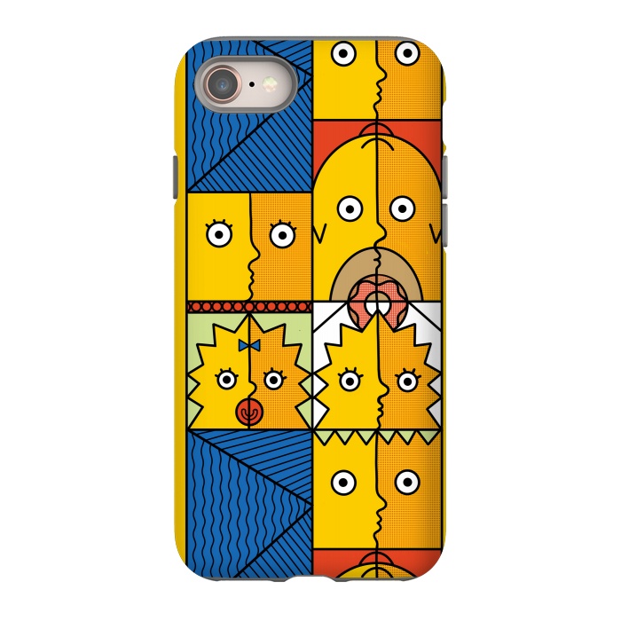iPhone 8 StrongFit Yellow Cubism by Coffee Man