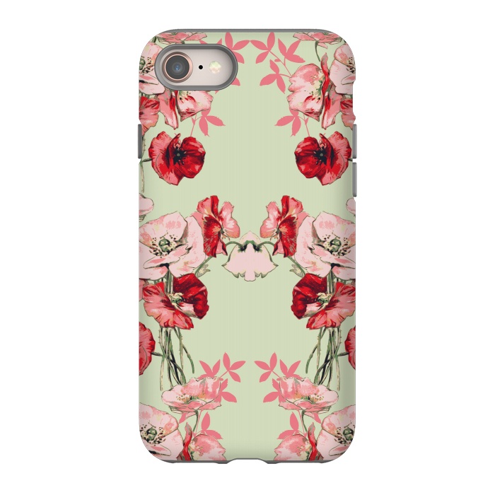 iPhone 8 StrongFit Dramatic Florals (Red) by Zala Farah