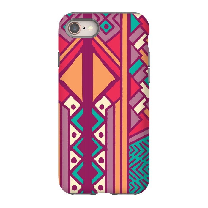 iPhone 8 StrongFit Tribal ethnic geometric pattern 001 by Jelena Obradovic