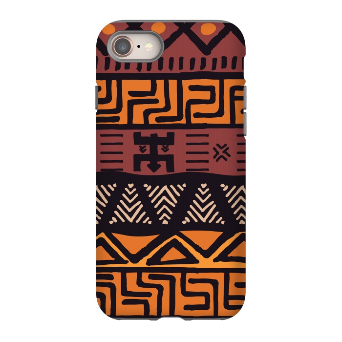 iPhone 8 StrongFit Tribal ethnic geometric pattern 021 by Jelena Obradovic
