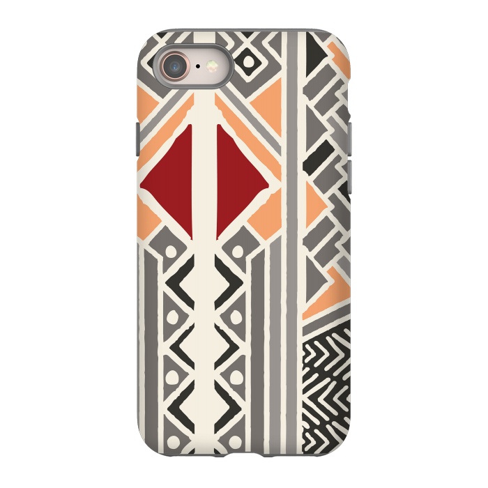 iPhone 8 StrongFit Tribal ethnic geometric pattern 034 by Jelena Obradovic