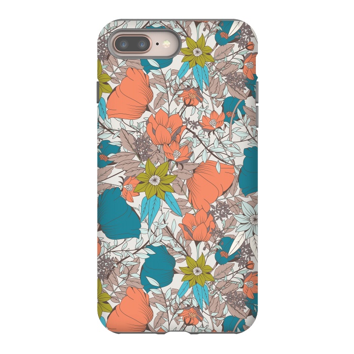 iPhone 8 plus StrongFit Botanical pattern 011 by Jelena Obradovic