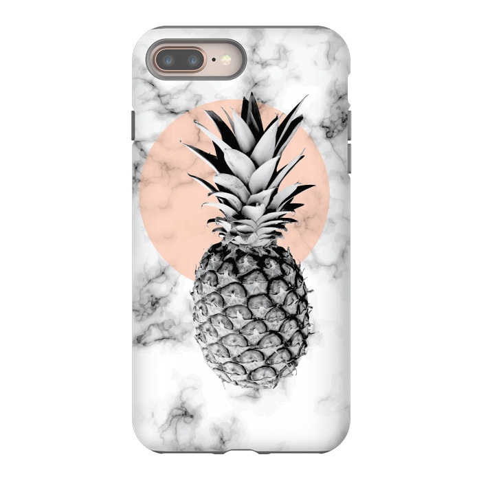 iPhone 8 plus StrongFit Marble Pineapple 053 by Jelena Obradovic