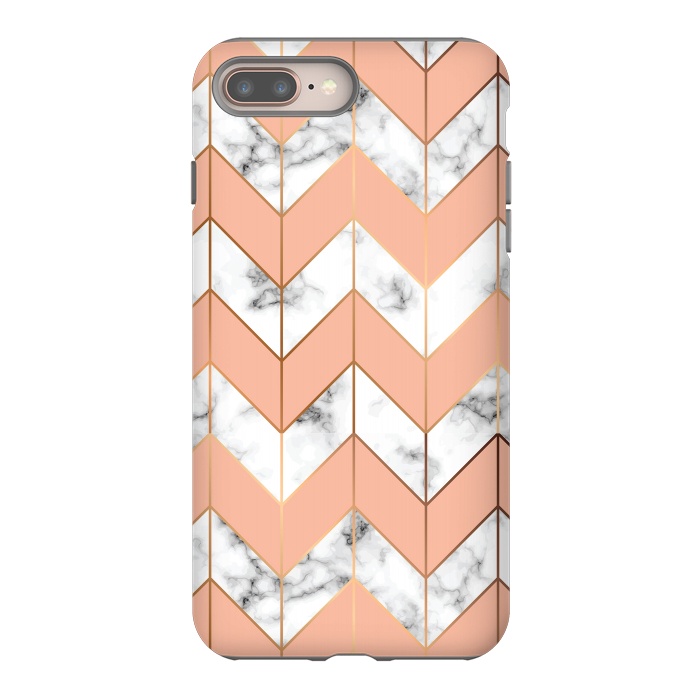 iPhone 8 plus StrongFit Marble Geometry 058 by Jelena Obradovic