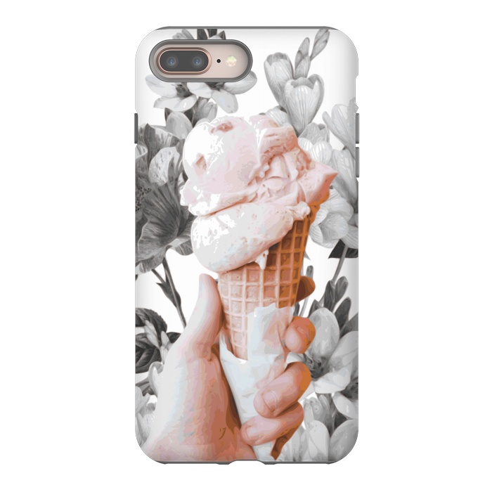 iPhone 8 plus StrongFit Floral Ice-Cream by Zala Farah