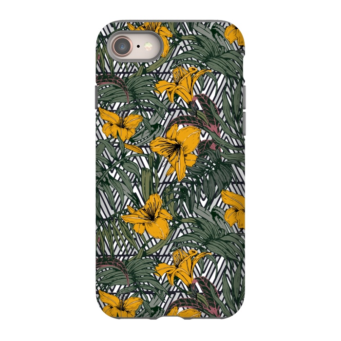 iPhone 8 StrongFit Tribal tropical bloom by Mmartabc