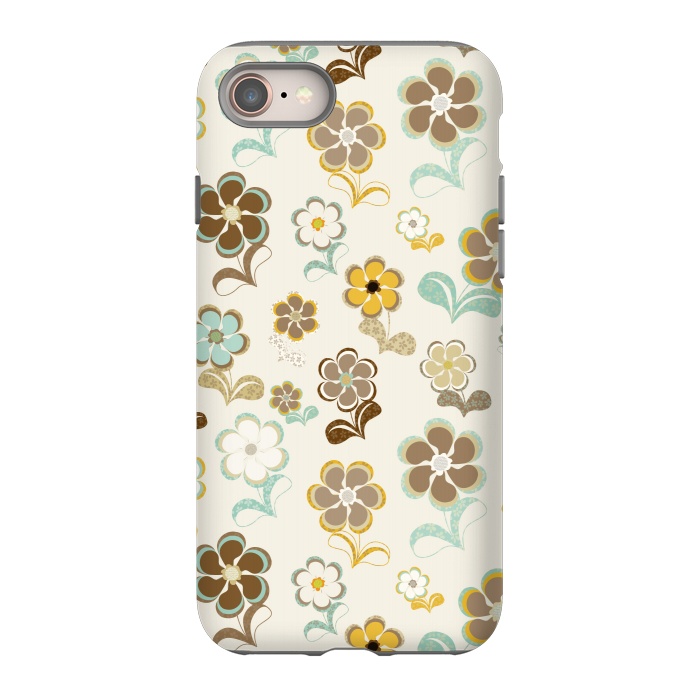iPhone 8 StrongFit 60s Flowers by Paula Ohreen