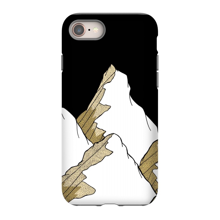 iPhone 8 StrongFit Gold Tone Mountains by Steve Wade (Swade)