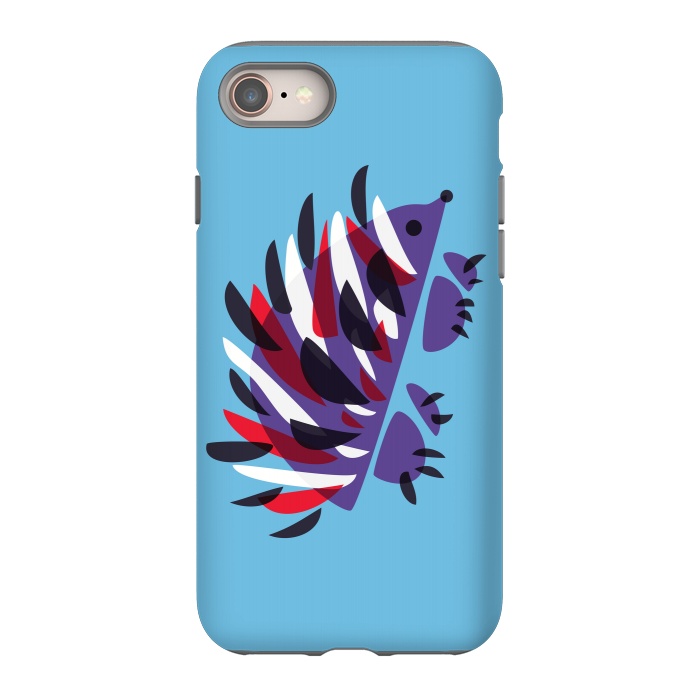 iPhone 8 StrongFit Abstract Colorful Hedgehog by Boriana Giormova