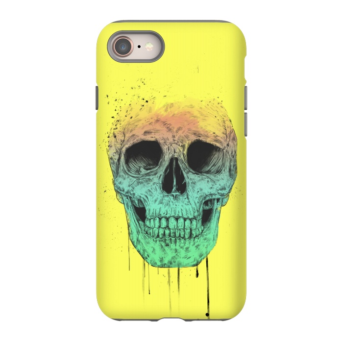 iPhone 8 StrongFit Pop art skull by Balazs Solti